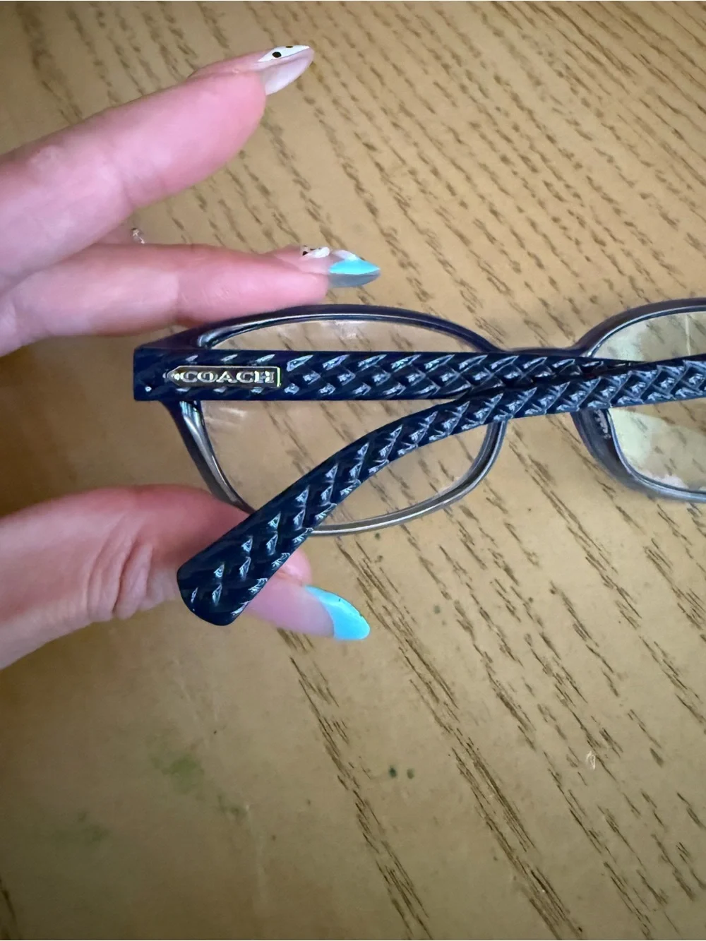 Coach navy blue frames braid style 5290